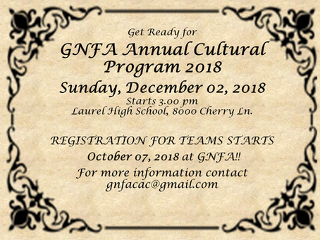 Annual Cultural Program – Dec 2, 2018