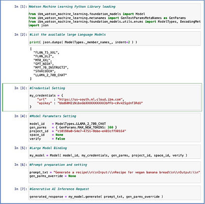 Invoking IBM watsonx API - Python Code Example