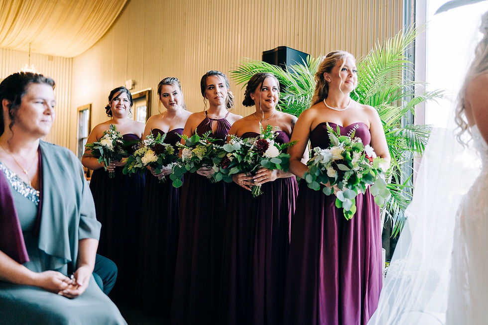 indoor bridesmaid ceremony
