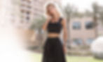 Shapely blonde next to the sea in Dubai, palm trees, hot, gorgeous dresses, summer sunny lifestyle f