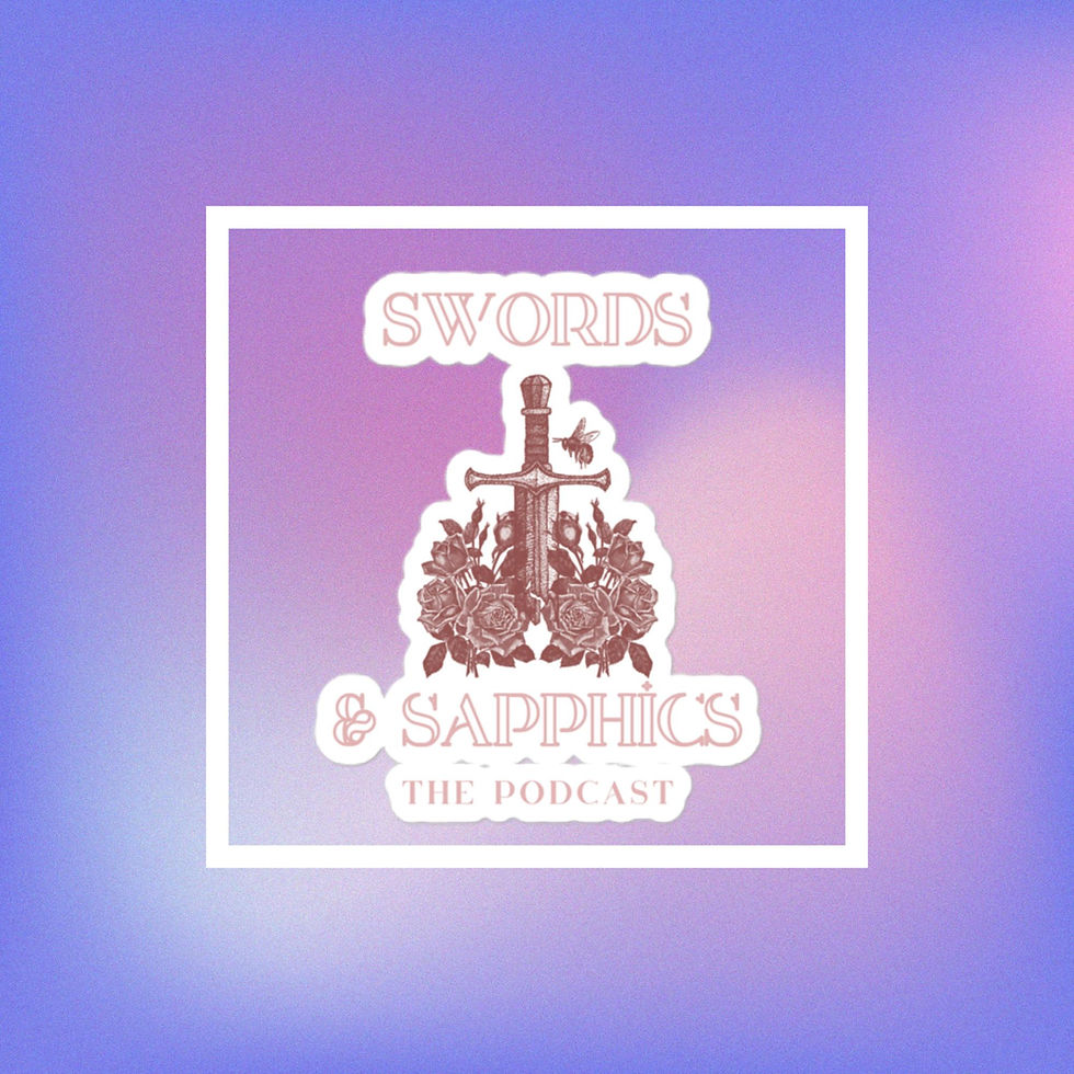 Thumbnail: Swords & Sapphics bubble-free stickers