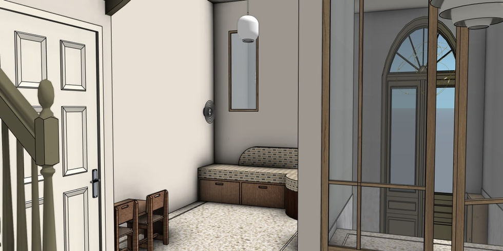 Detail van maatwerkmeubel ontworpen voor optimale indeling van monumentaal pand