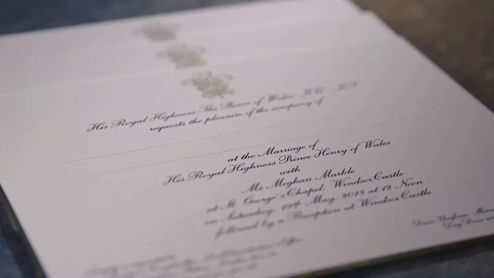 Harry and Meghan wedding invitations