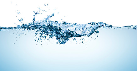 Water surface with splashing