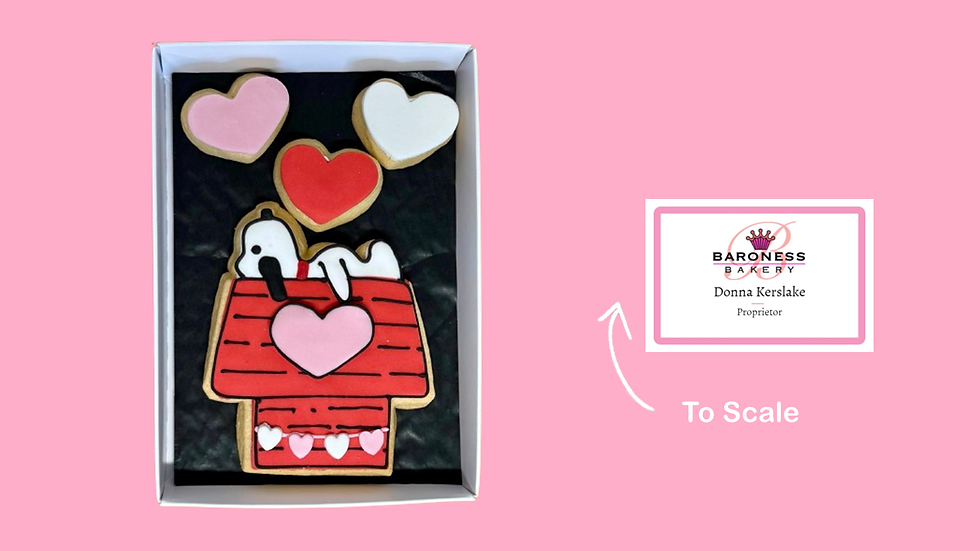 Thumbnail: Valentines Snoopy - Luxury Novelty Iced Biscuits/Cookies