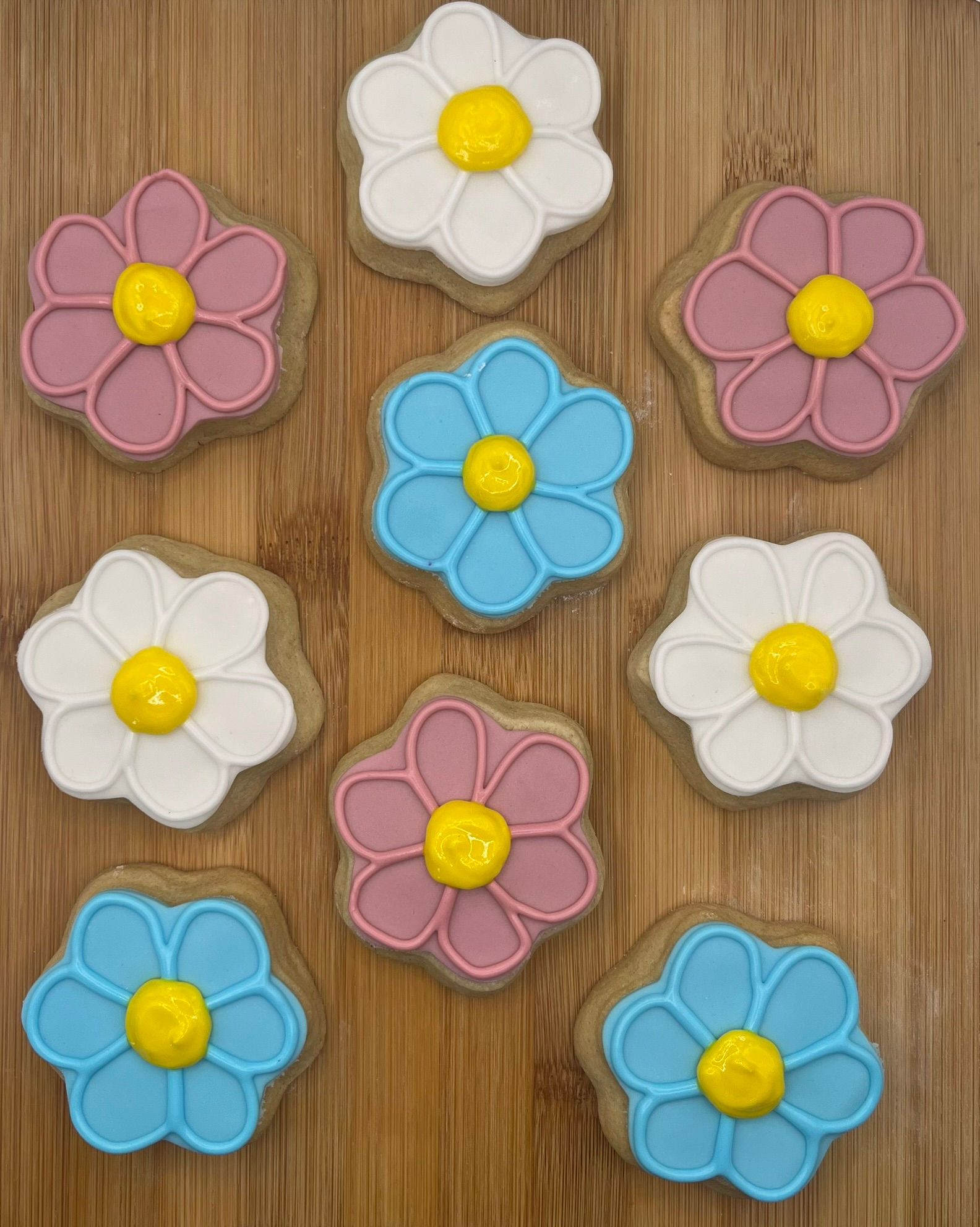 Mothers Day Flower Gift Bag - Luxury Novelty Iced Biscuits/Cookies