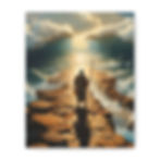 थंबनेल: Biblical Moses Parting Sea Matte Canvas Wall Art — Christian Home Decor