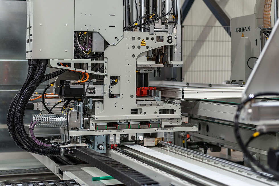 A photo of schlüters manufacturing facility showing the corner of a pvc window
