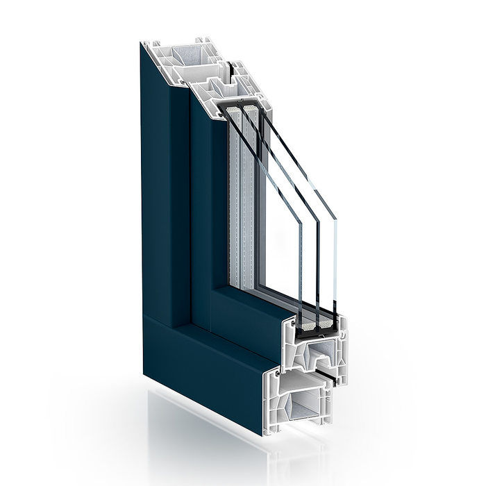A cross section of our Aluminium & uPVC window system.