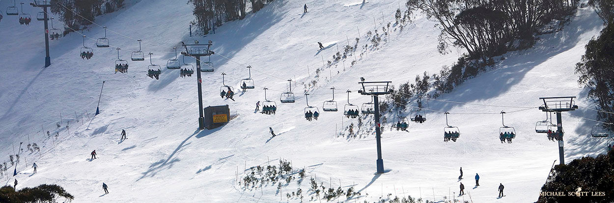 Chair lift at Thredbo Resort in Kosciuszko National Park, Australia. Fine Art Photography Prints for Sale