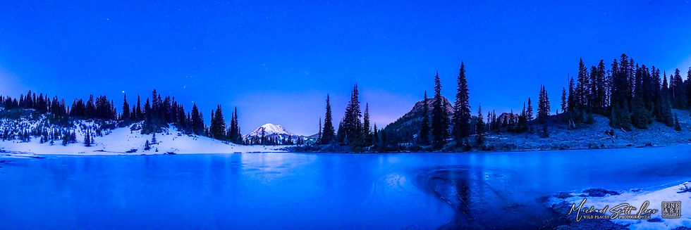 View of Mt Rainier in Mount Rainier National Park, Washington State, America. Michael Scott Lees fine art photographic prints
