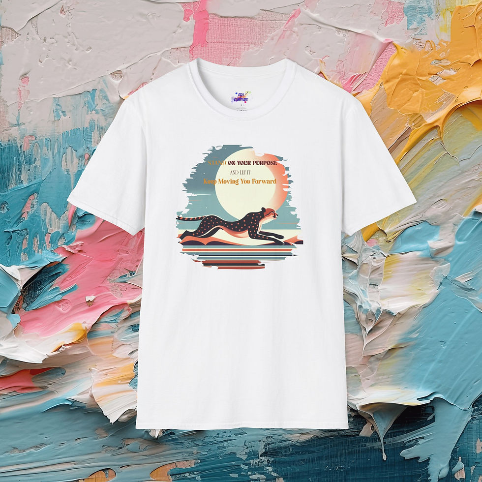 Thumbnail:  Sunset T-Shirt — 'Stand on Your Purpose' Inspirational Graphic Tee
