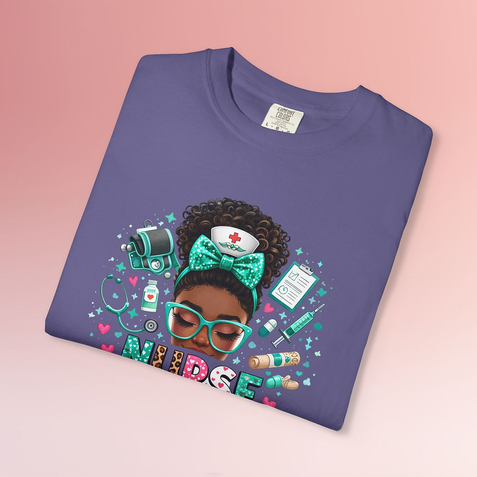 Thumbnail: Nurse Life T-Shirt — Afro Hairstyle Nurse Graphic Tee