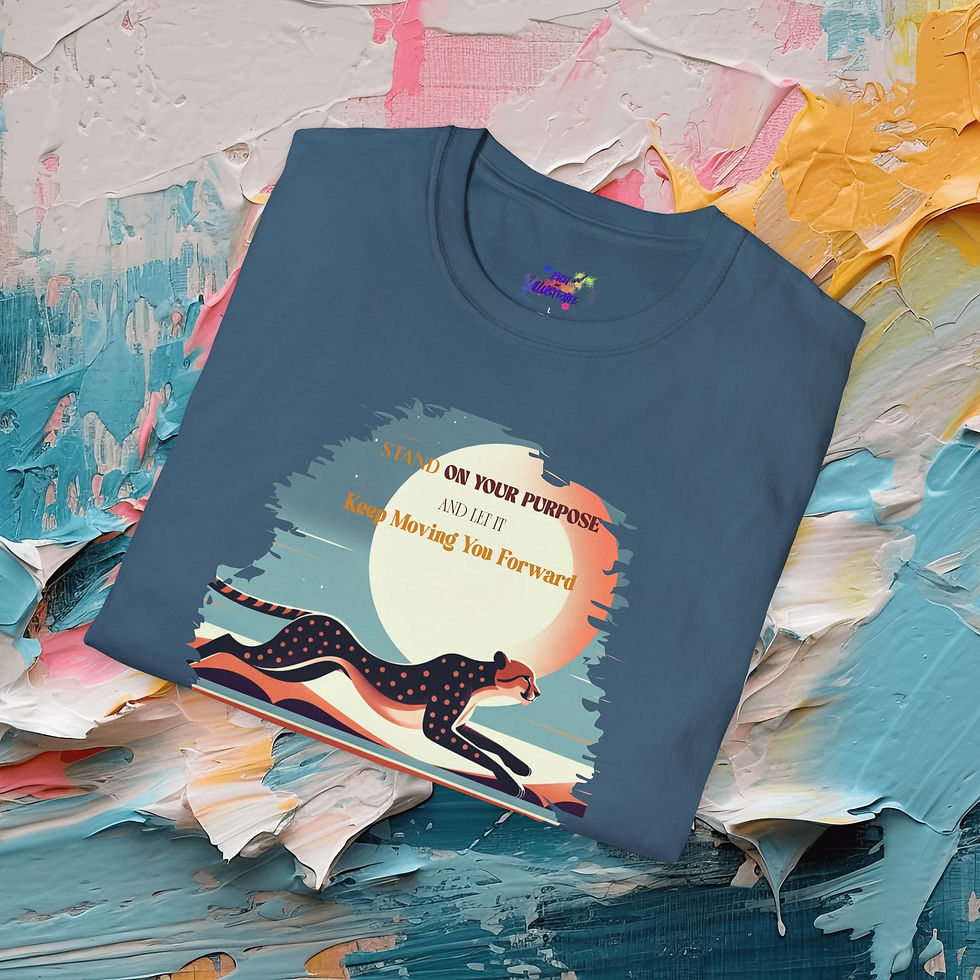 Thumbnail:  Sunset T-Shirt — 'Stand on Your Purpose' Inspirational Graphic Tee