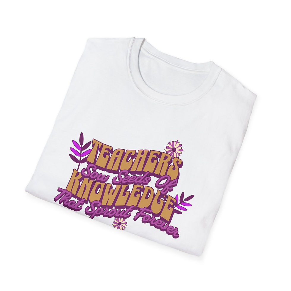 Thumbnail: Teacher’s Knowledge Is Power T-Shirt — Cute Floral Teacher Appreciation Tee