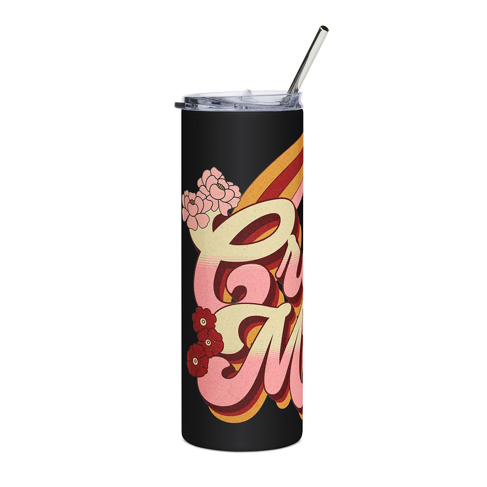 Thumbnail: Tumbler — Retro "Crazy Mama" Stainless Steel 20oz Travel Cup
