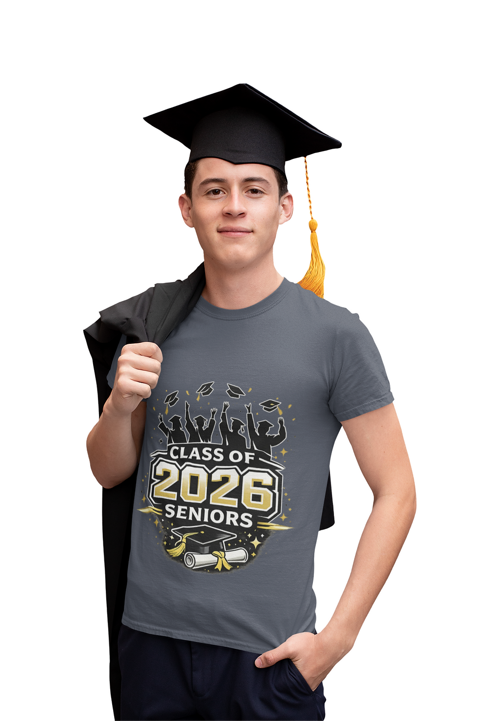 Thumbnail: Class of 2026 Seniors T-Shirt — Graduation Cap Celebration Tee
