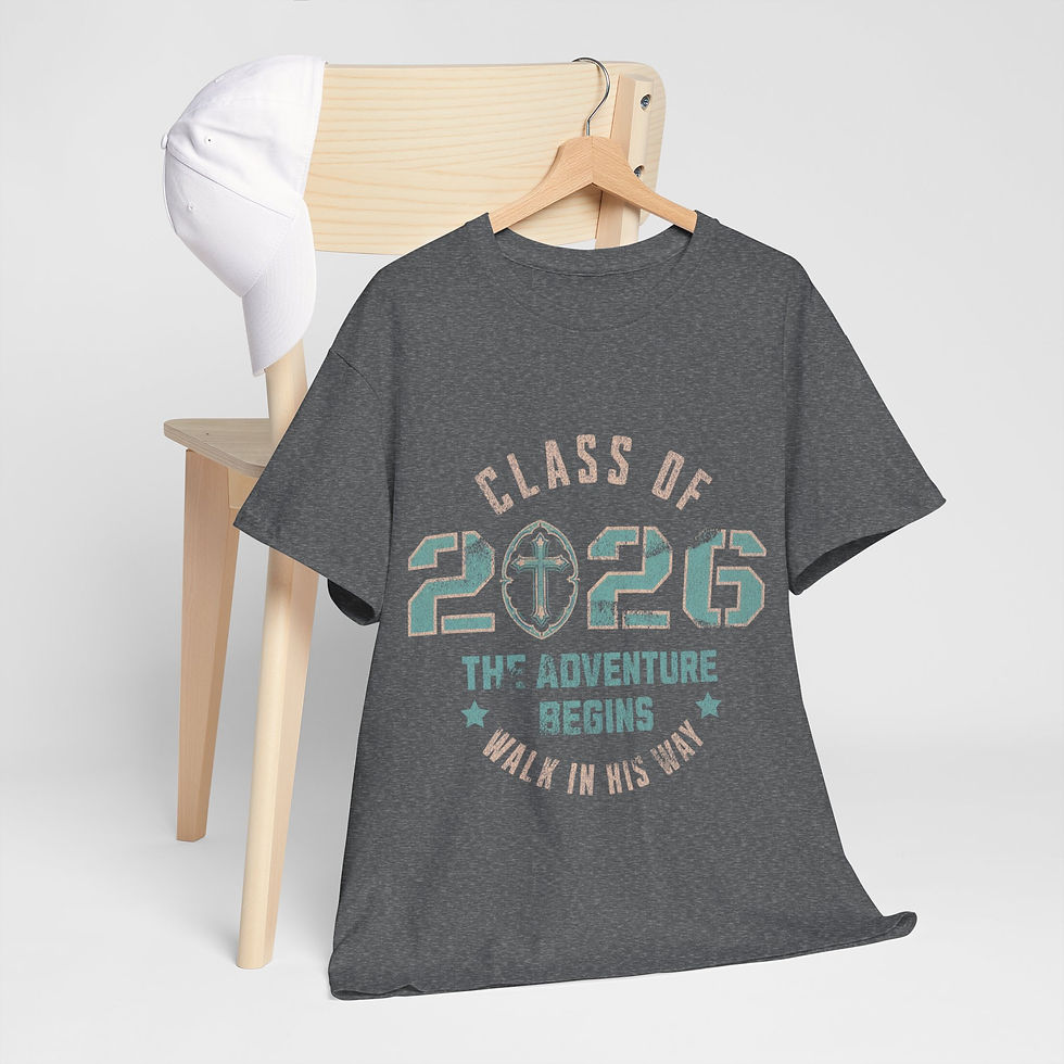Thumbnail: Class of 2026 Christian Graduation T-Shirt — "The Adventure Begins"