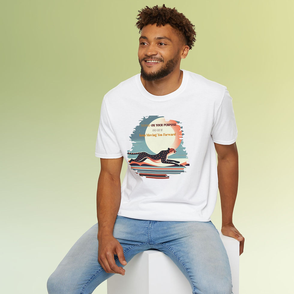 Thumbnail:  Sunset T-Shirt — 'Stand on Your Purpose' Inspirational Graphic Tee