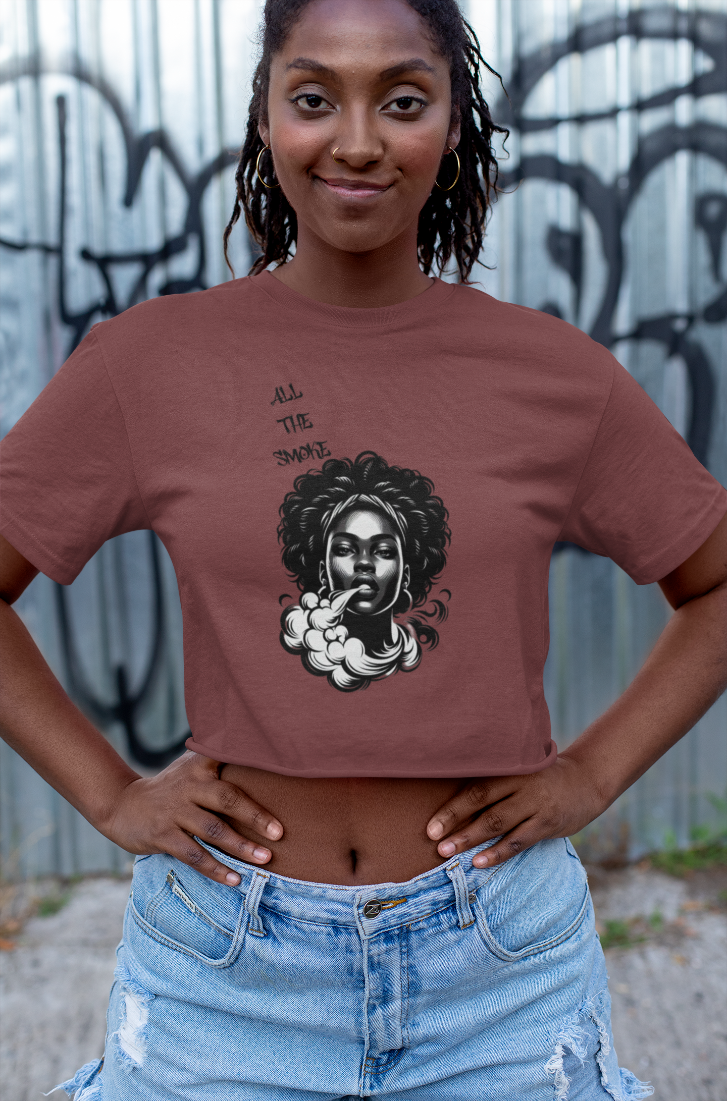 All The Smoke T-Shirt — Afro Woman Graphic Tee