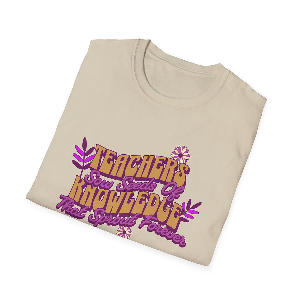 Thumbnail: Teacher’s Knowledge Is Power T-Shirt — Cute Floral Teacher Appreciation Tee