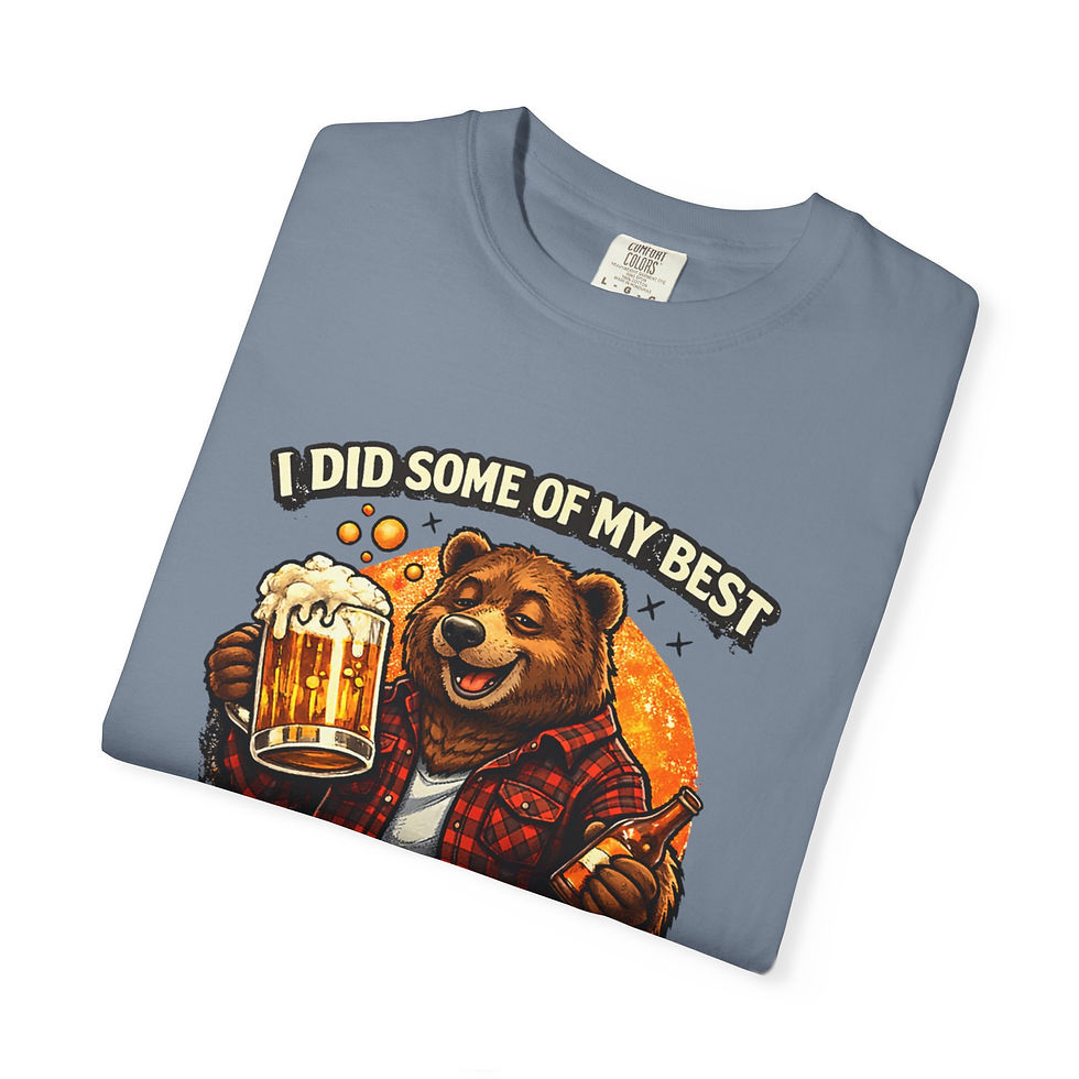 Thumbnail: Drinking When I Was Young Bear Graphic T-Shirt