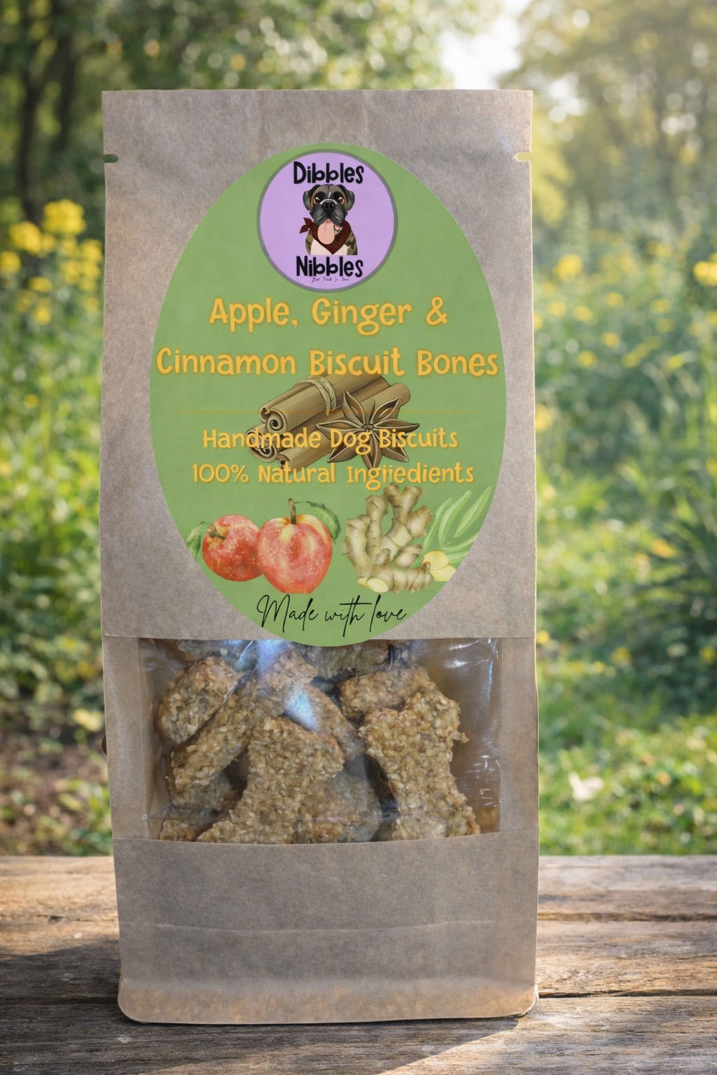 Ginger, apple & Cinnamon Biscuit Bones