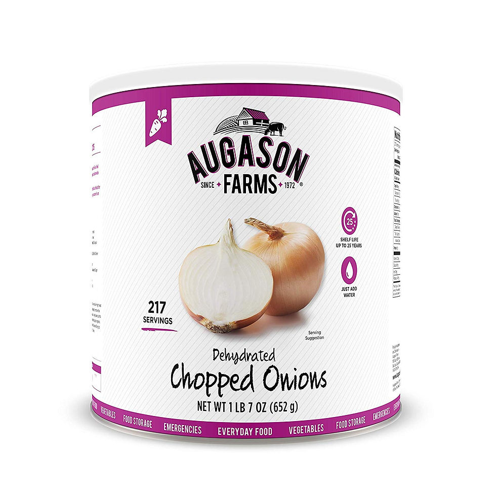 Augason Farms Dehydrated Chopped Onions 1 lb 7 oz No. 10 Can- AGDCO400711