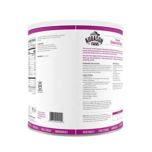 Thumbnail: Augason Farms Dehydrated Cross Cut Celery- AFDC400102