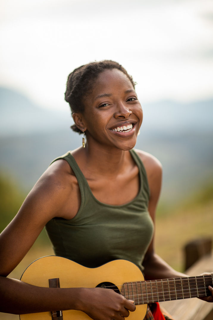 Tourism photographer: young woman at the Powell Valley Overlook in Wise, VA. Kyle LaFerriere