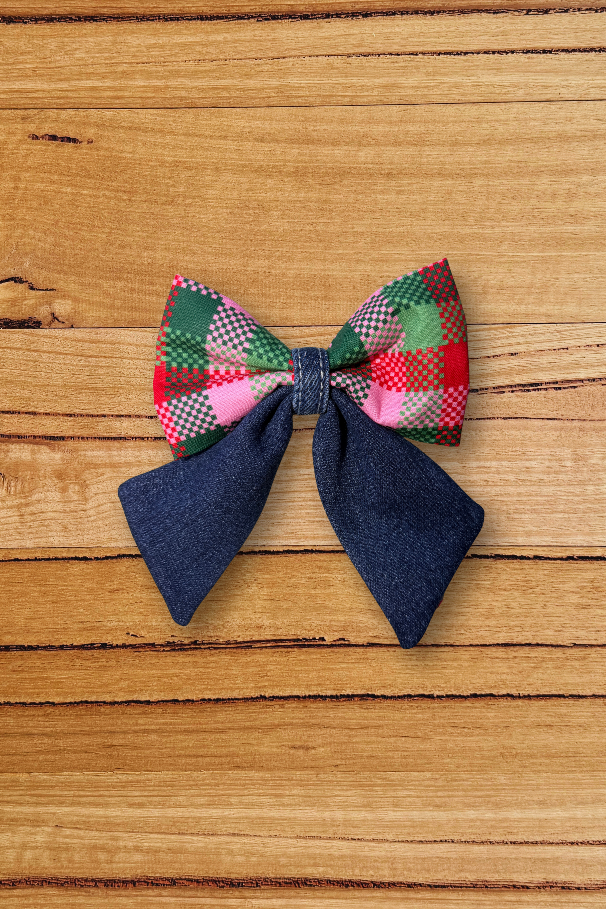 Sailor Bow Classic 12cm- Pink checkered