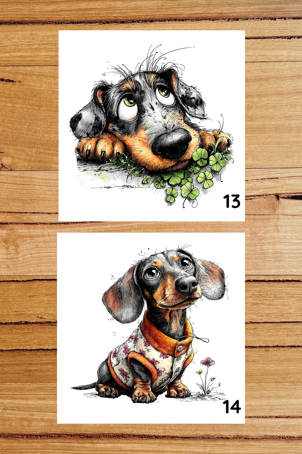 Thumbnail: Whimsical Dachshund - Printed Vinyl