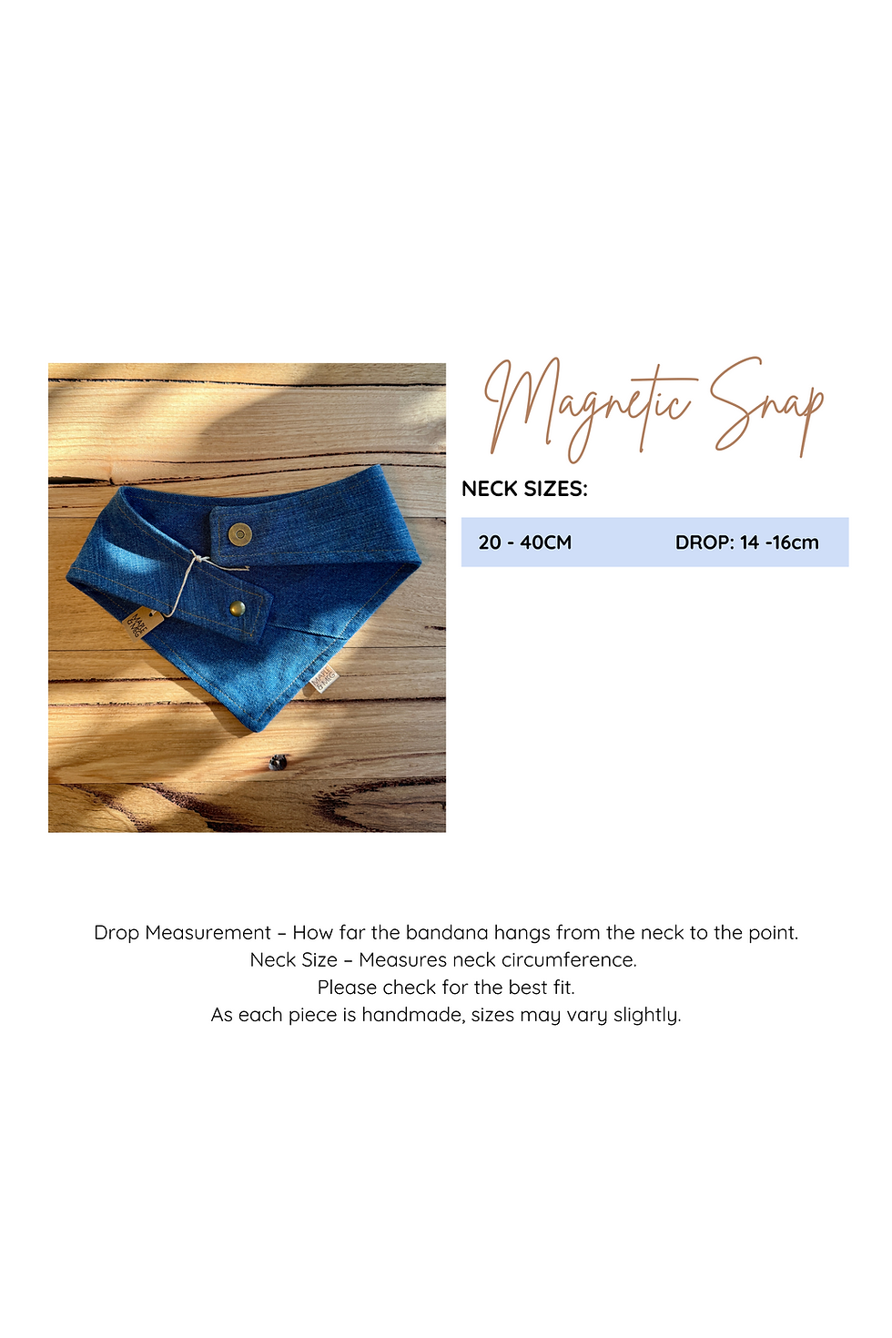 magnetic snap size information