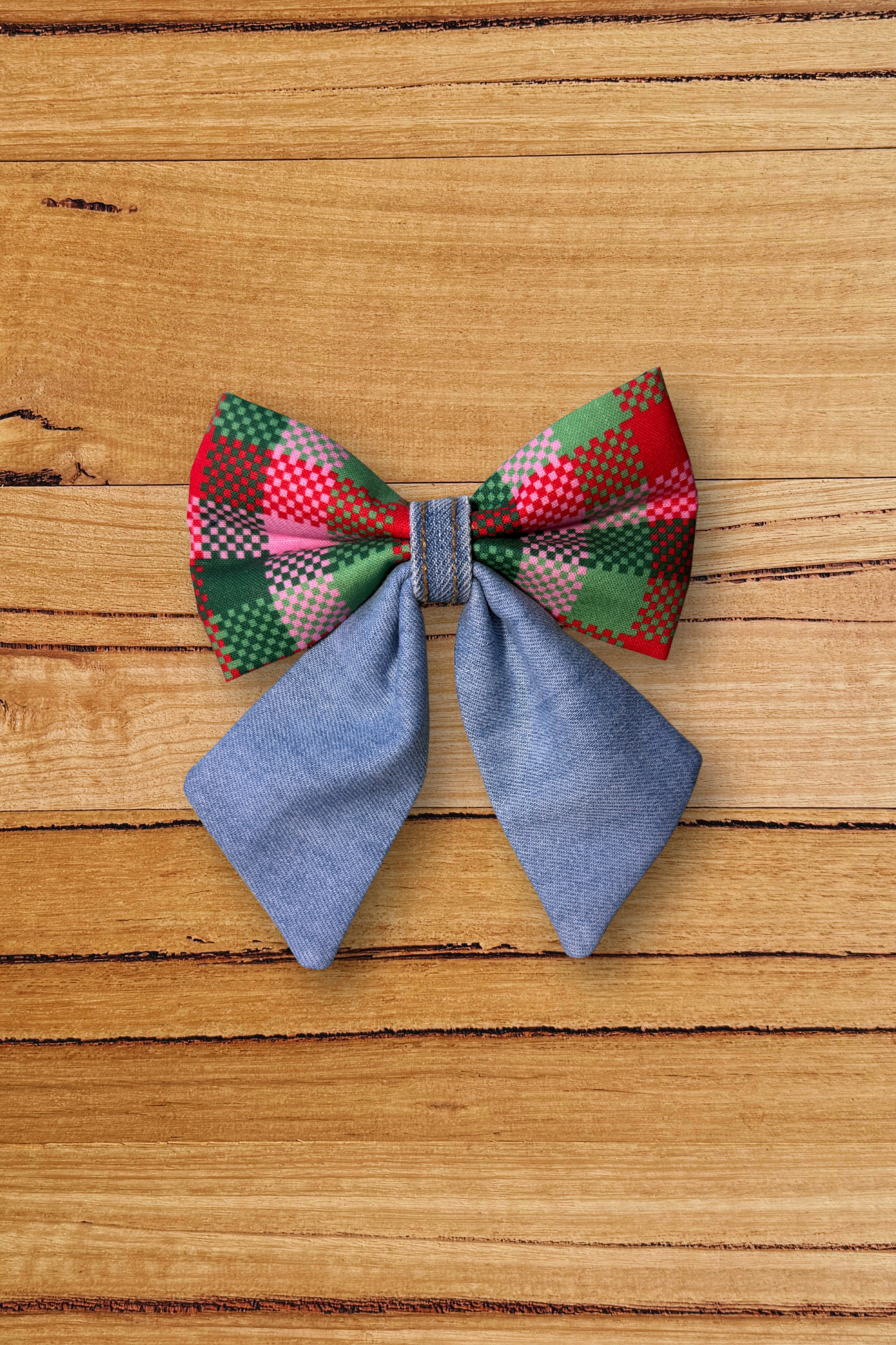 Sailor Bow Classic 12cm- Pink checkered