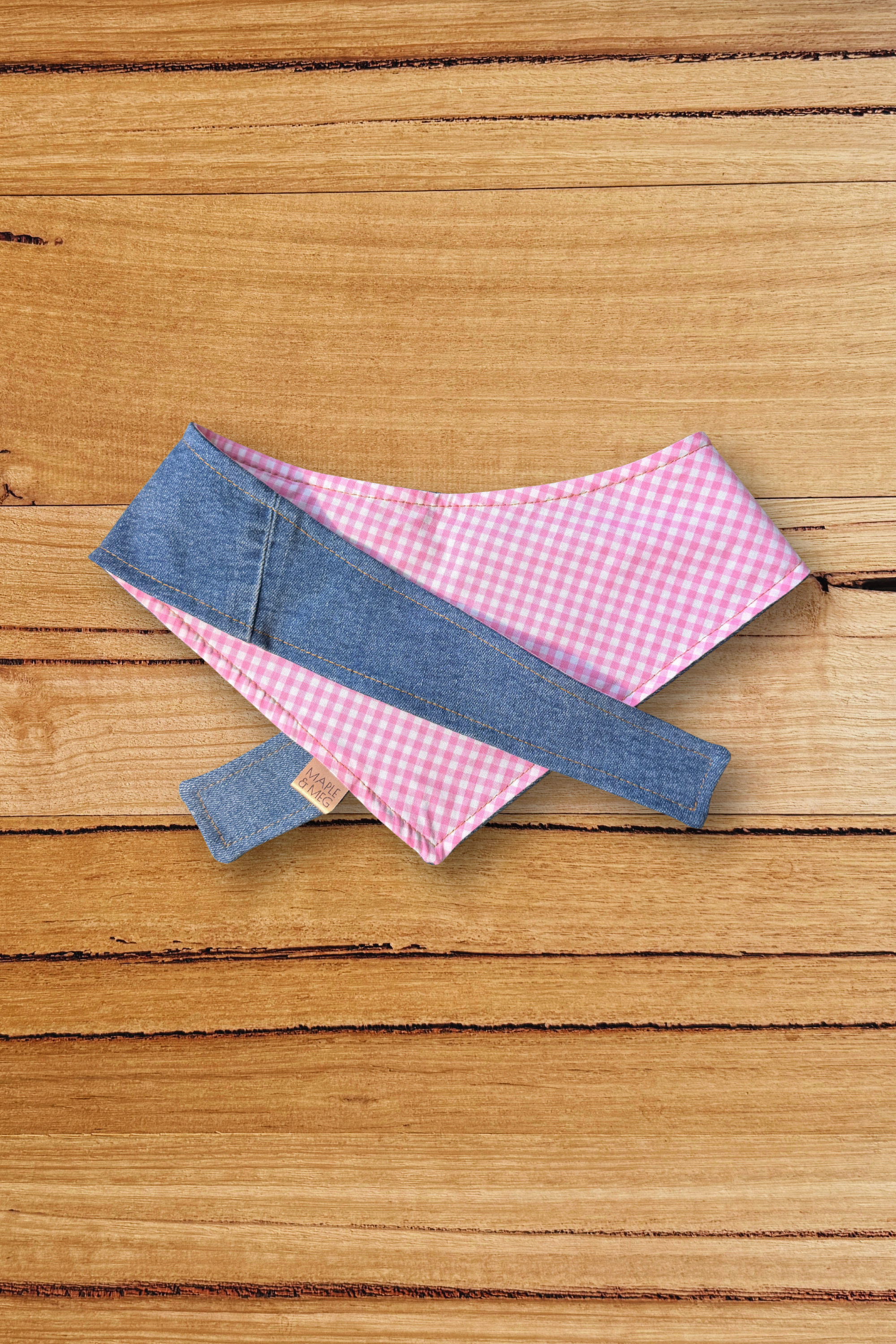 Tie-Up Baby Pink Check - Large 40 -60c