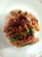 Fried Pork with Mala Sauce on Rice : ข้าวหมูผัดซอสหมาล่า