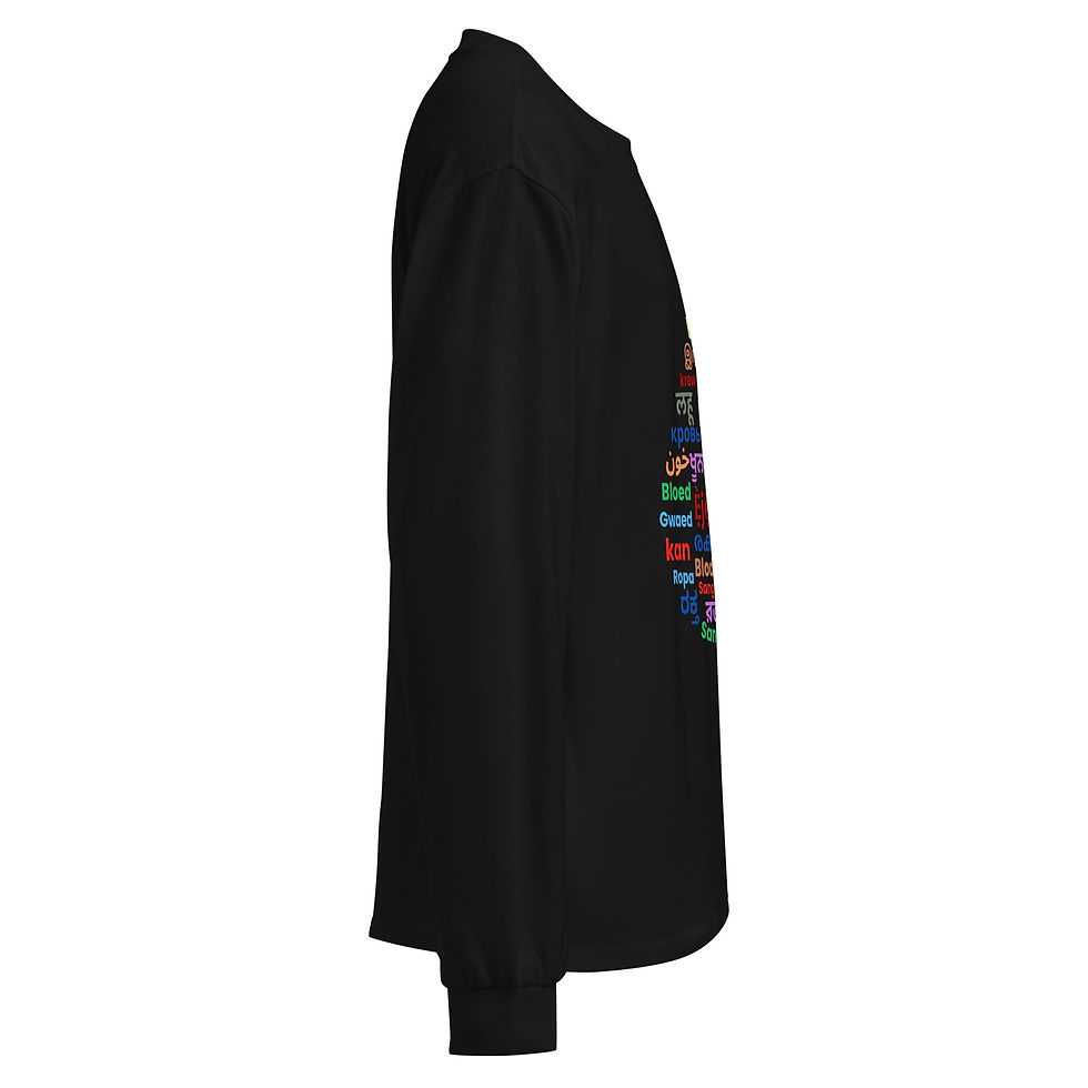 Thumbnail: Blood Language Drop - Premium heavyweight long sleeve shirt