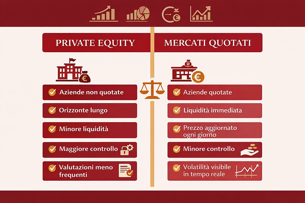 differenza tra private equity e mercati quotati