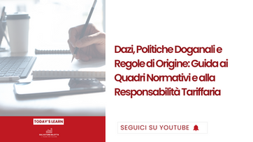Dazi, Politiche Doganali e Regole di Origine: Guida ai Quadri Normativi e alla Responsabilità Tariffaria