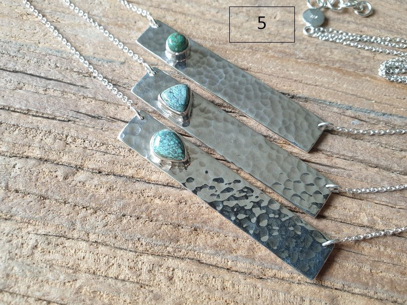 Miniature : Colliers argent massif et Turquoise