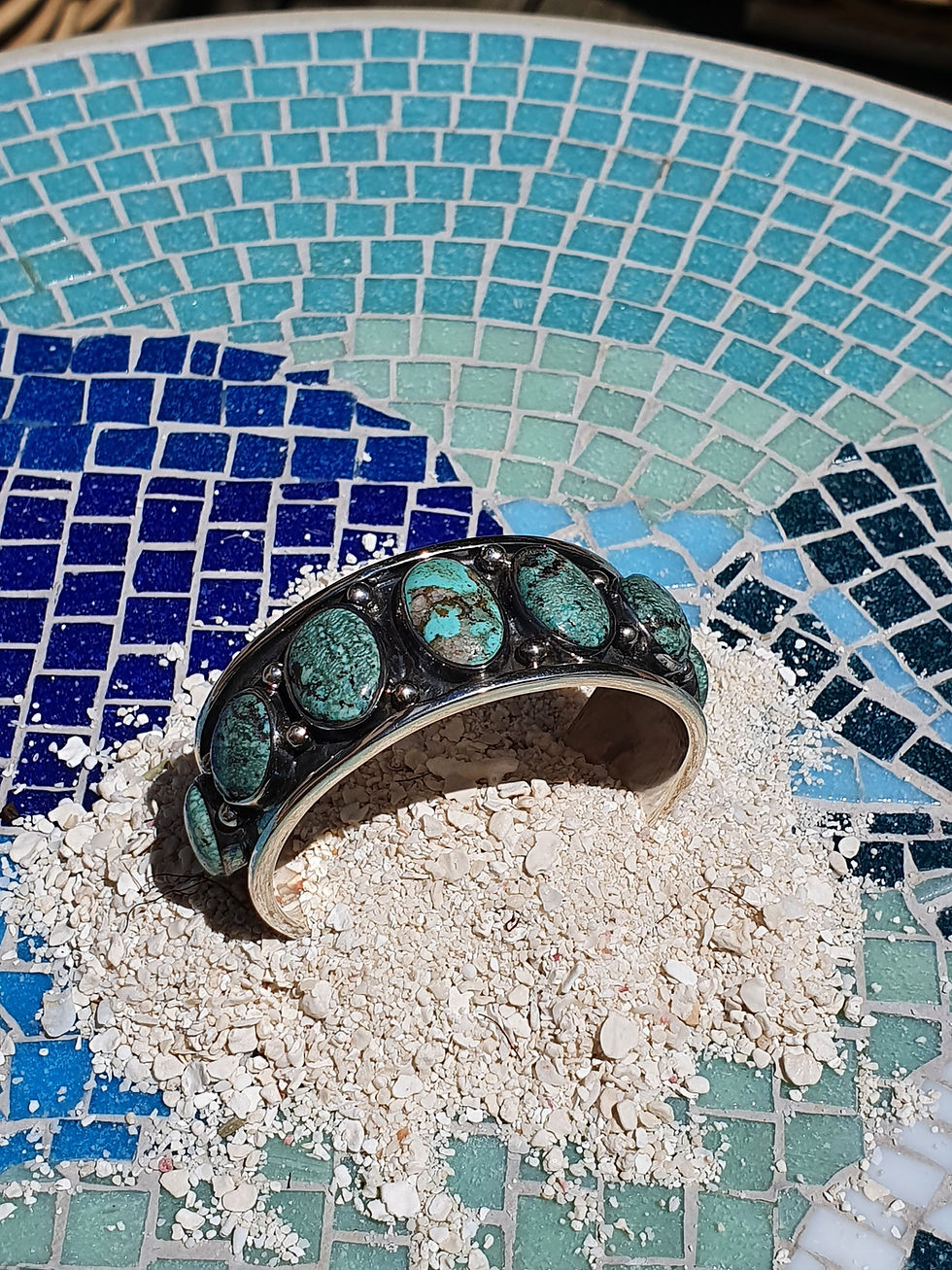 Miniature : Bracelet argent massif et Turquoise