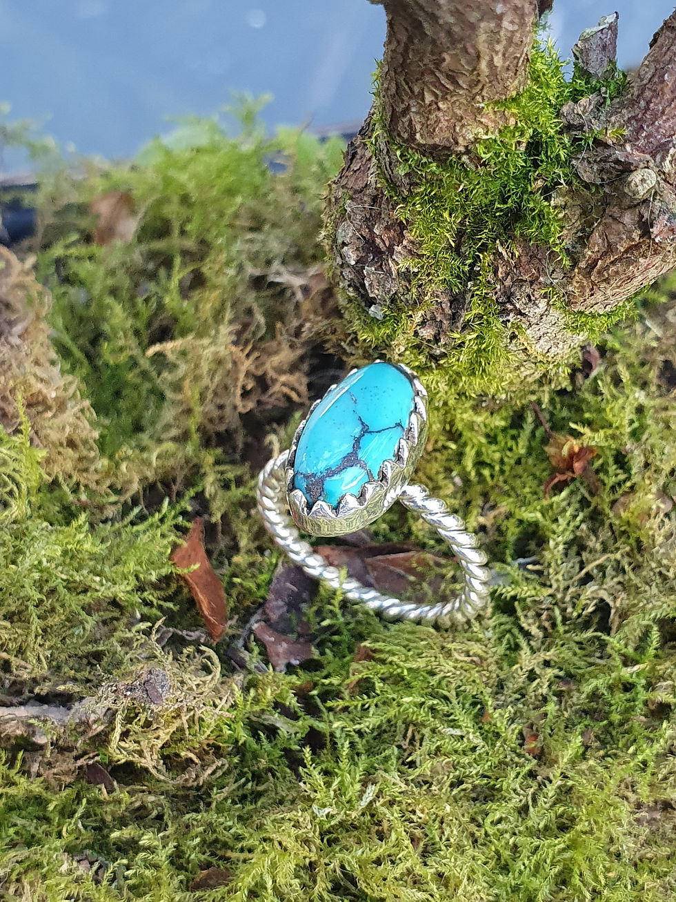 Miniature : Bague argent massif et Turquoise
