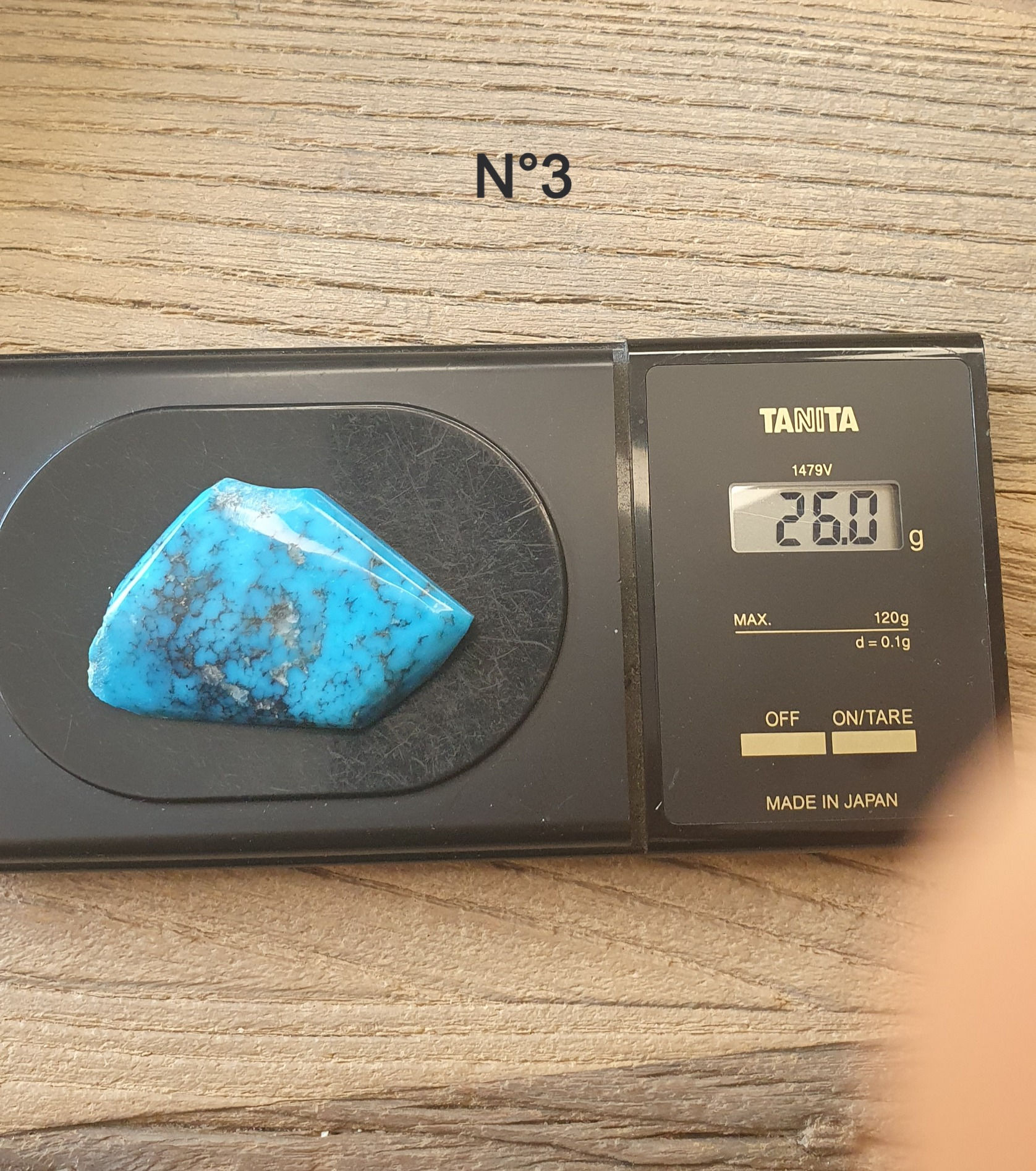 Turquoise brute naturelle de "Kingman mine" en Arizona