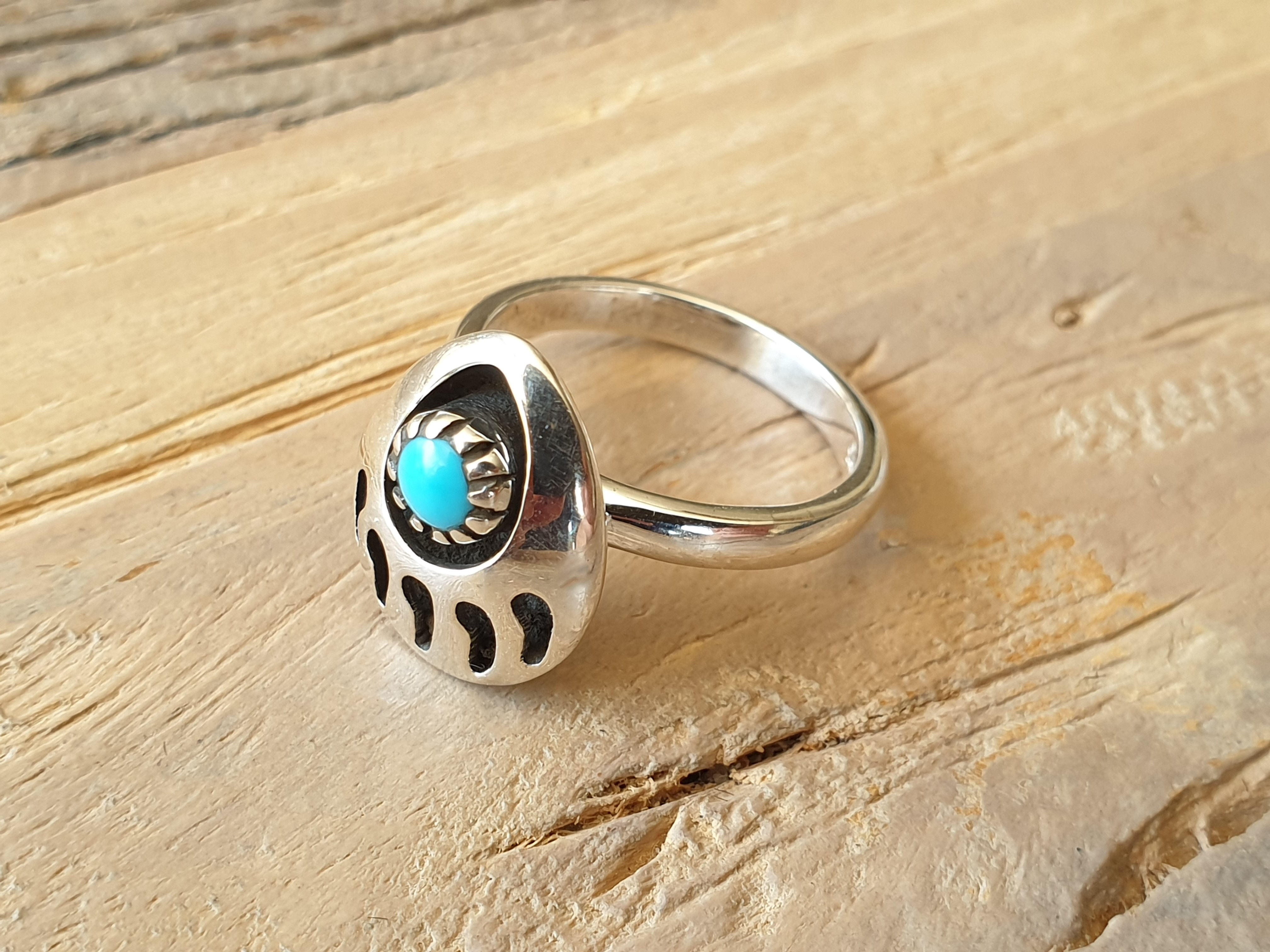 Bague argent massif et Turquoise