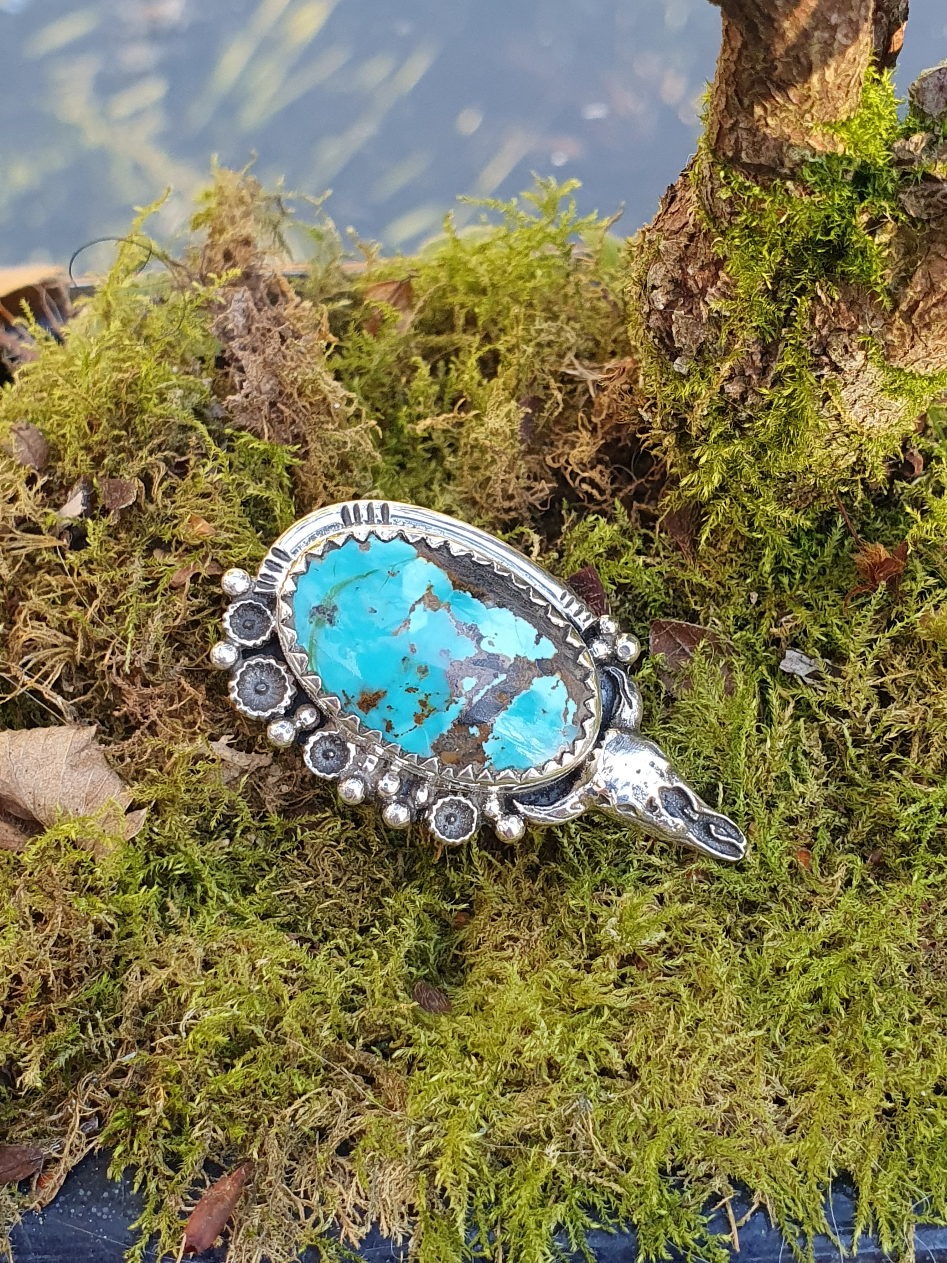 Bague argent massif et Turquoise
