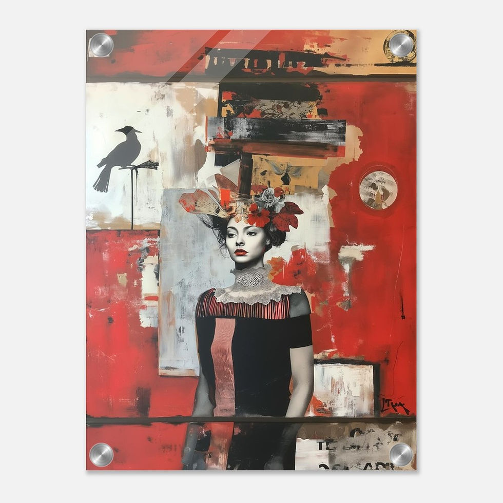 Acrylic of Wall Art Lady Bird