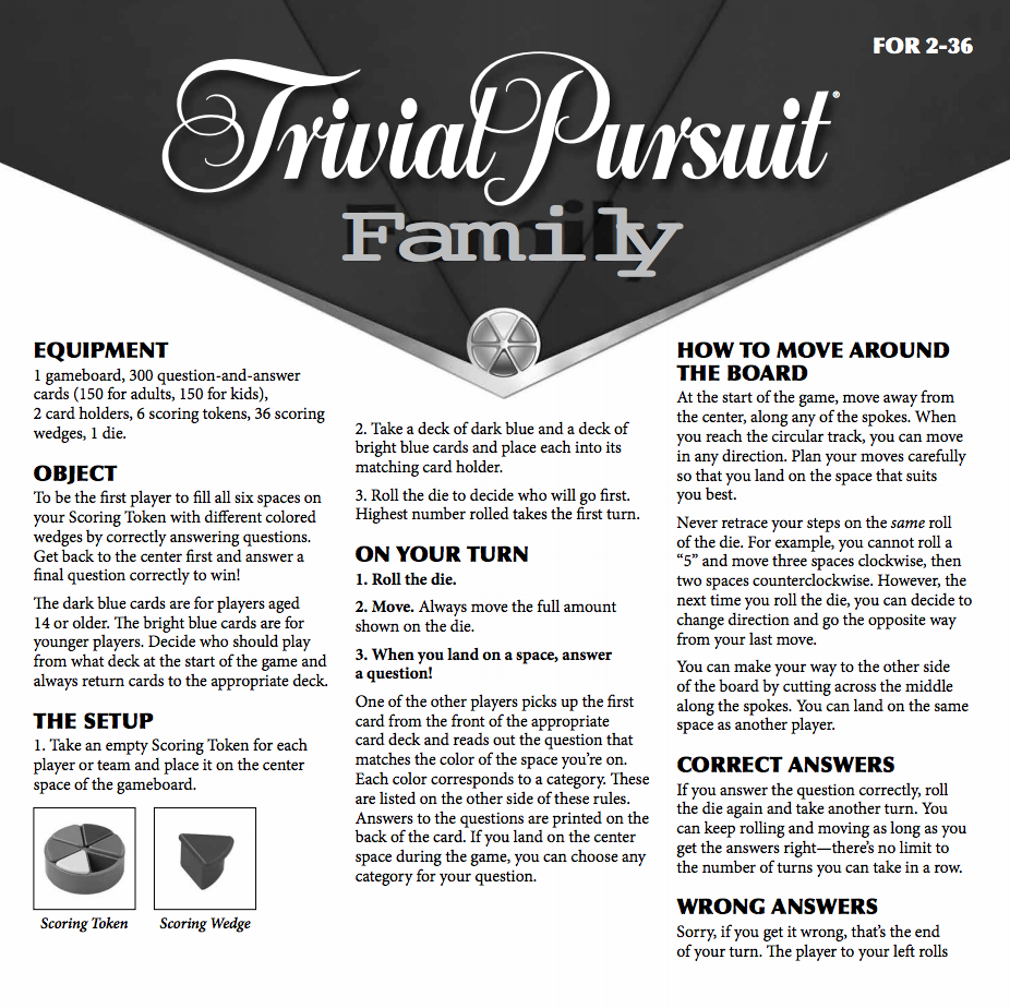 trivial pursuit game board trivial pursuit game board