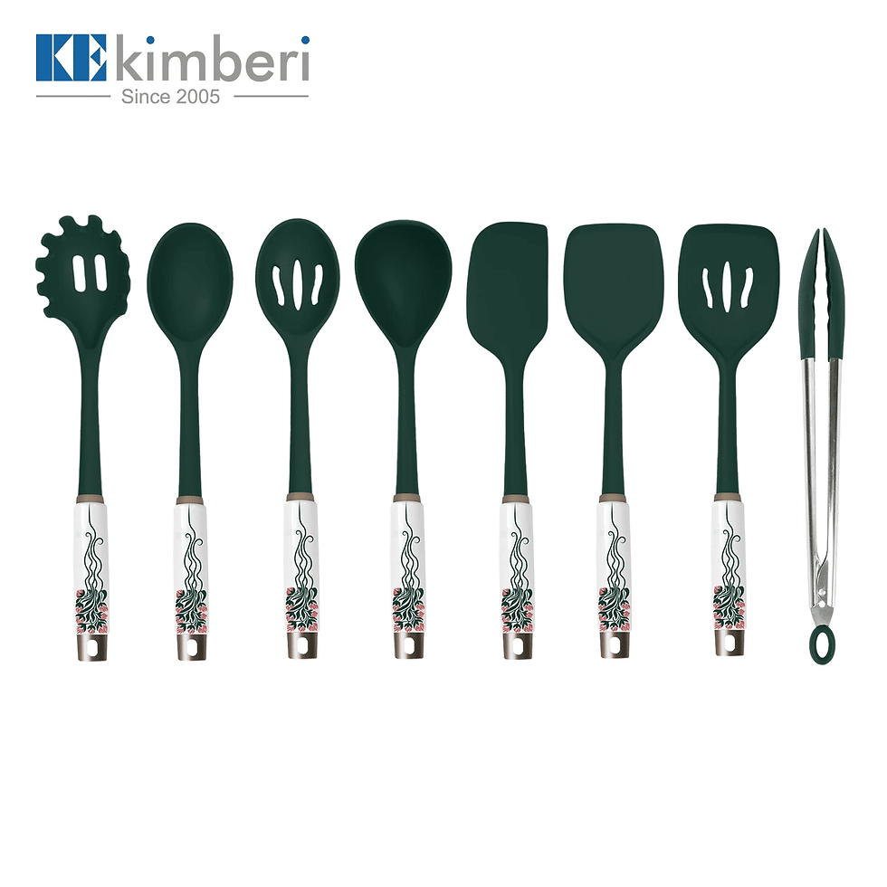 8-Piece Silicone Cooking Utensil Set with Ceramic Handles Non-Stick