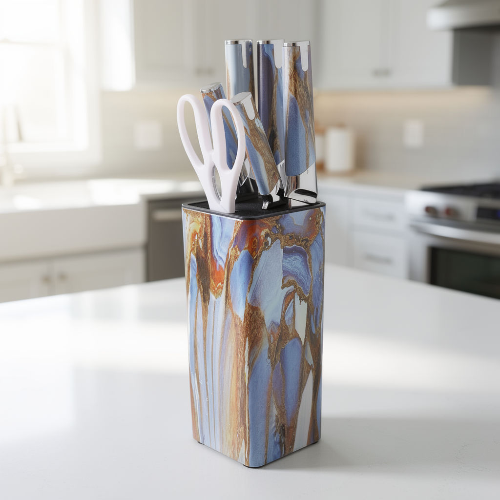 7-Piece Kitchen Knife Set with Knife Block
