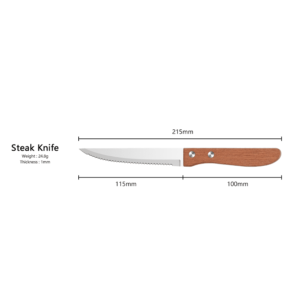 Thumbnail: High Carbon Stainless Steel Serrated Steak Knife